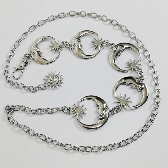 New! Silver Moon Boho Chain Belt (1389) - Picture 2 of 2